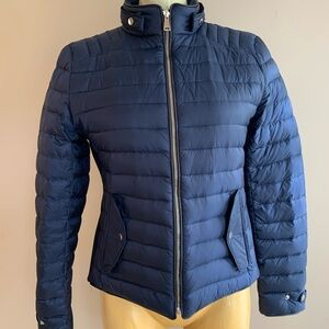 Navy blue down jacket, Zara Woman